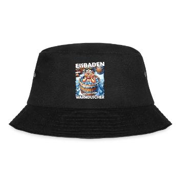 Eisbaden Winterbaden Lustig - Bucket Hat - Schwarz - Vorne - Lela (165cm)