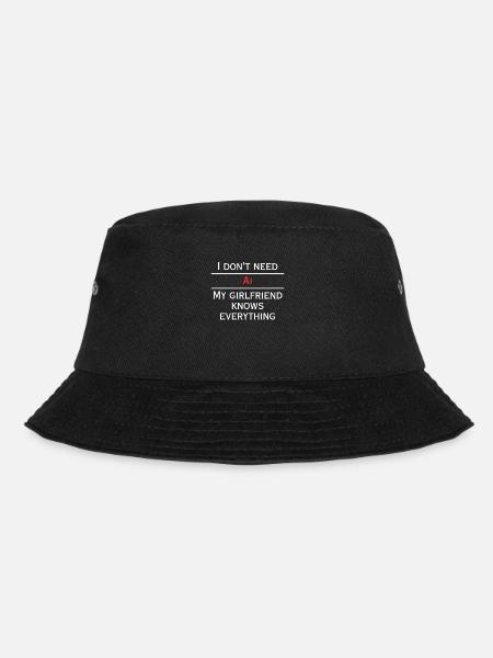 Brauch kein Ai, sie weiß alles - Bucket Hat - Schwarz