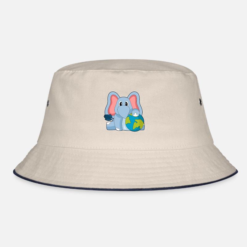 Elefant Erdkugel Bucket Hat