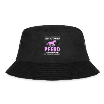 Pferd Reiten Pferdesport Geschenk - Bucket Hat - Schwarz - Vorne - Lela (165cm)