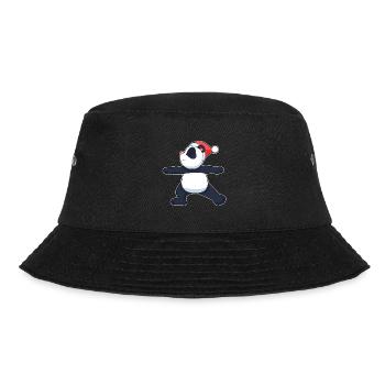 Panda Weihnachten Yoga - Bucket Hat - Schwarz - Vorne - Lela (165cm)