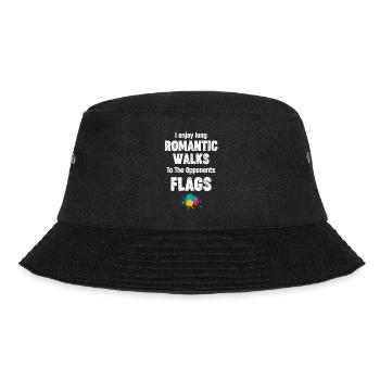 Ich Genieße Lange Romantische Spaziergänge Zum - Bucket Hat - Schwarz - Vorne - Lela (165cm)