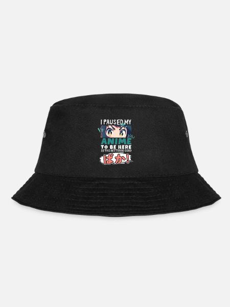 I Paused My Anime To Be Here BAKA! Kawaii Otaku - Bucket Hat - black