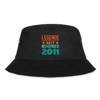 November 2011 Legende seit 12 Jahren Mann Frau - Bucket Hat - Schwarz - Vorne - Lela (165cm)