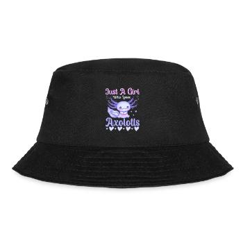 Just A Girl Who Loves Axolotls - Bucket Hat - Schwarz - Vorne - Lela (165cm)