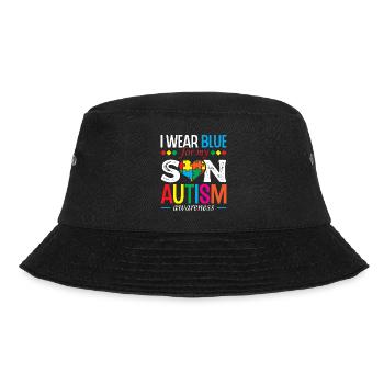 I'm wearing blue for autism awareness month - Bucket Hat - black - Front - Lela (165cm)