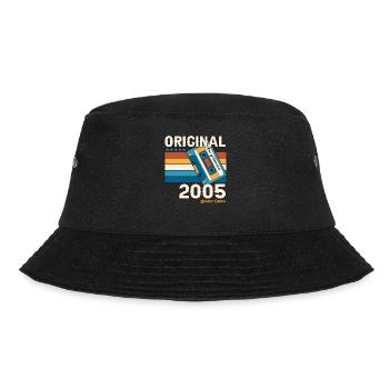 18. Geburtstag Kassette Dezember Jahrgang 2005 - Bucket Hat - Schwarz - Vorne - Lela (165cm)
