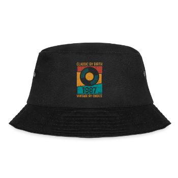 1987 Vintage Vinyl Classic Birth Yearexplore vint - Bucket Hat - black - Front - Lela (165cm)