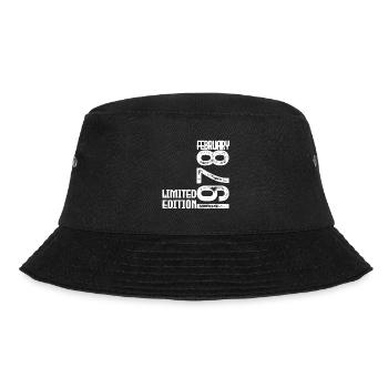 Februar 1978 Geschenk zum Jahrestag. Februar 1978. - Bucket Hat - Schwarz - Vorne - Lela (165cm)