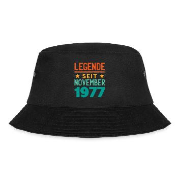 November 1977 Legende seit 46 Jahren Mann Frau - Bucket Hat - Schwarz - Vorne - Lela (165cm)