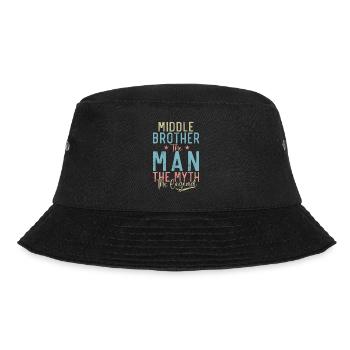 Middle Brother Gifts - Bucket Hat - Schwarz - Vorne - Lela (165cm)