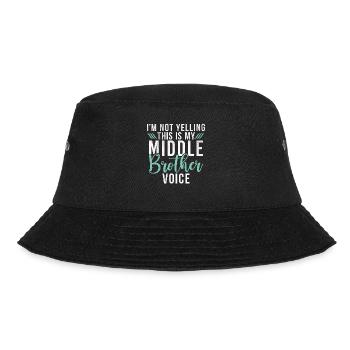 Middle Brother Gifts - Bucket Hat - Schwarz - Vorne - Lela (165cm)