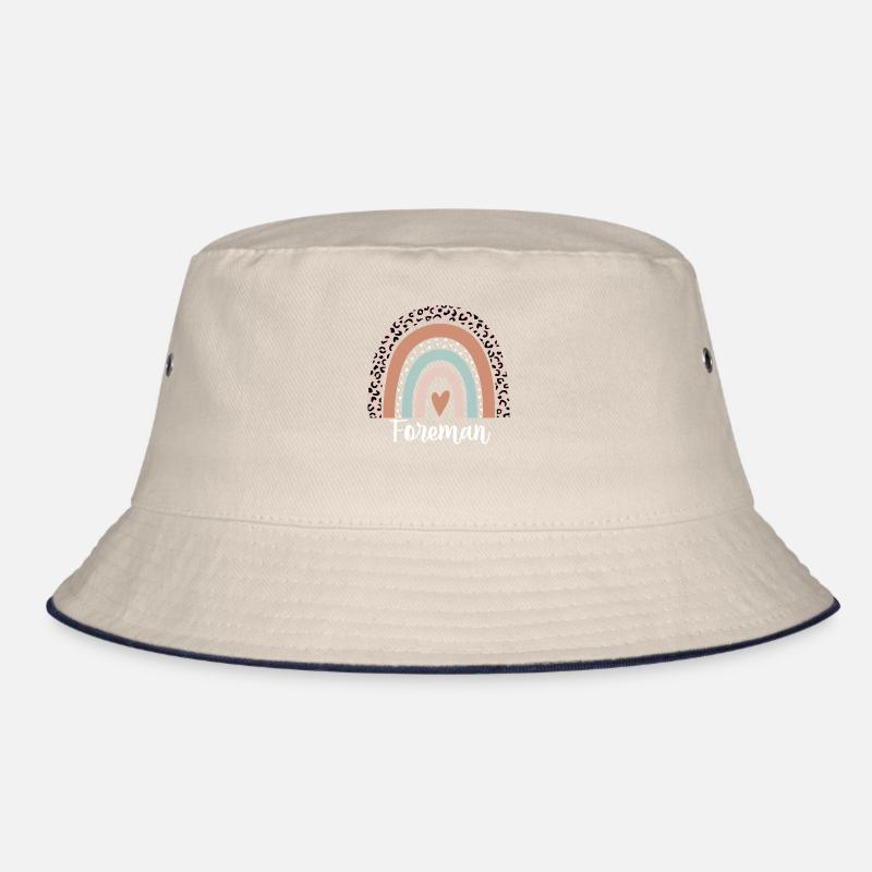 Vorarbeiter Regenbogen Leopard Lustiger Vorarbeiter Wertschätzung Bucket Hat
