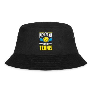 Lustiges Pickleball Geschenk - Bucket Hat - Schwarz - Vorne - Lela (165cm)