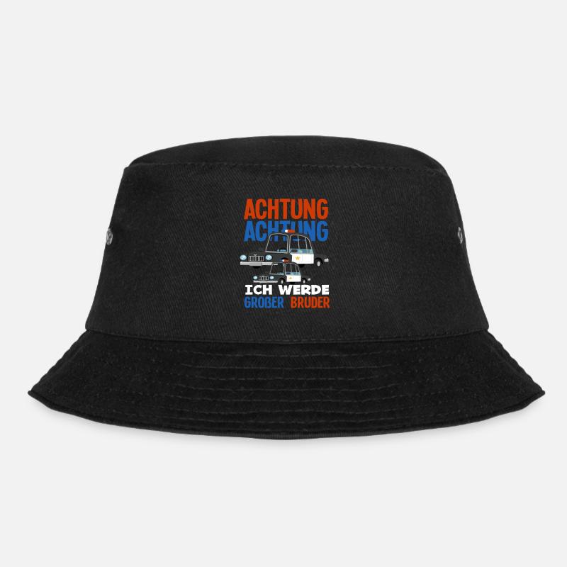 Ich Werde Großer Bruder Polizei Sohn Schwanger - Bucket Hat - Schwarz