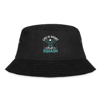 Squash Player Squash Tennis Player Raquetball Spor - Bucket Hat - black - Front - Lela (165cm)