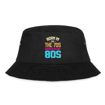Girl Boy Kids 70s 80s 90s Disco Costume Outfit - Bucket Hat - black - Front - Lela (165cm)