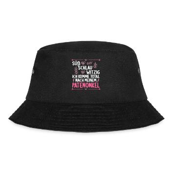 Ich komme total nach meinem Patenonkel Patenkind - Bucket Hat - Schwarz - Vorne - Lela (165cm)