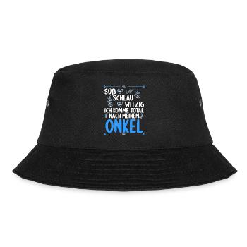 Ich komme total nach meinem Onkel Nichte Neffe - Bucket Hat - Schwarz - Vorne - Lela (165cm)