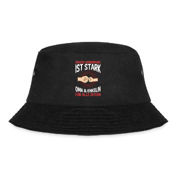 Oma Großmutter und Enkelin - Bucket Hat - Schwarz - Vorne - Lela (165cm)