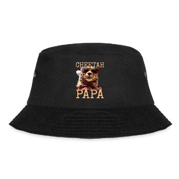 Cheetah Papa Geparden Daddy Vatertag Katzen Dad - Bucket Hat - Schwarz - Vorne - Lela (165cm)