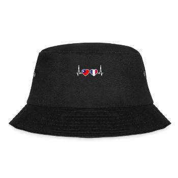 Taiwan France Heartbeat Flag Taiwanese - Bucket Hat - black - Front - Lela (165cm)