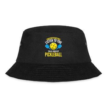 Lustiges Pickleball Geschenk - Bucket Hat - Schwarz - Vorne - Lela (165cm)