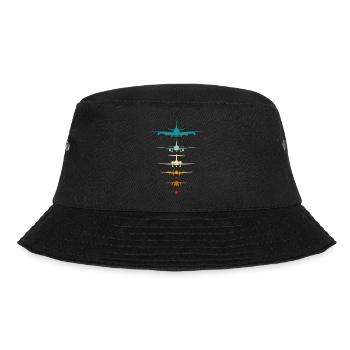 Airplanes Silhouette for Pilot, Flight Instructor - Bucket Hat - black - Front - Lela (165cm)