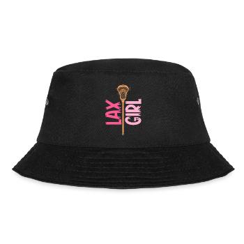 Lacrosse Stick Lax Girl Player Mom Goalkeeper Women - Bucket Hat - black - Front - Lela (165cm)