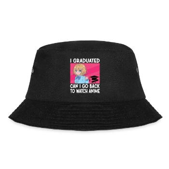 I Graduated Can I Go Back to Watch Anime Funny Boy - Bucket Hat - black - Front - Lela (165cm)