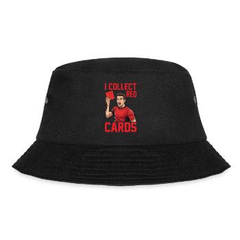 I Collect Red Cards 19 - Bucket Hat - black - Front - Lela (165cm)