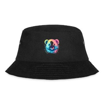 Cute Anime Style Sloth Bear Kawaii - Bucket Hat - black - Front - Lela (165cm)