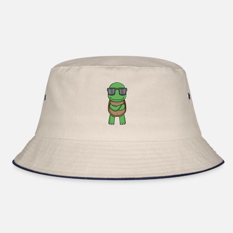 Schildkröte mit Brille Bucket Hat