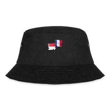 Singapur Frankreich Flagge Französisch Singapurer - Bucket Hat - Schwarz - Vorne - Lela (165cm)
