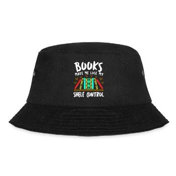 Reading Books Book Shelf Bookworm - Bucket Hat - black - Front - Lela (165cm)