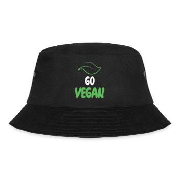 Go Vegan - Bucket Hat - Schwarz - Vorne - Lela (165cm)