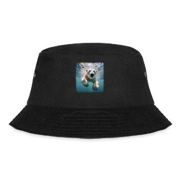 Polar Bear Realistic Polar Bear - Bucket Hat - black - Front - Lela (165cm)