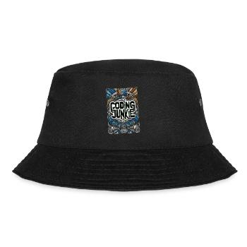 Coding Junkie 14 - Bucket Hat - Schwarz - Vorne - Lela (165cm)