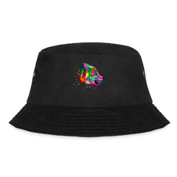 Wütender Wolfskopf - Bucket Hat - Schwarz - Vorne - Lela (165cm)