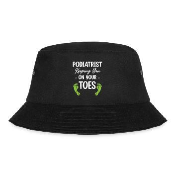 Podiatrist Keeping Their Feet Real Cute Pedicure - Bucket Hat - black - Front - Lela (165cm)
