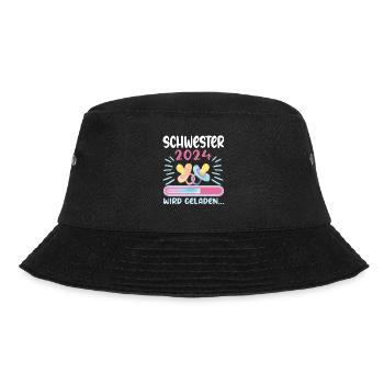 Schwester werden Schwester 2024 - Bucket Hat - Schwarz - Vorne - Lela (165cm)
