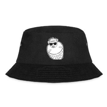Hedgehog with Sunglasses Hedgehogs - Bucket Hat - black - Front - Lela (165cm)