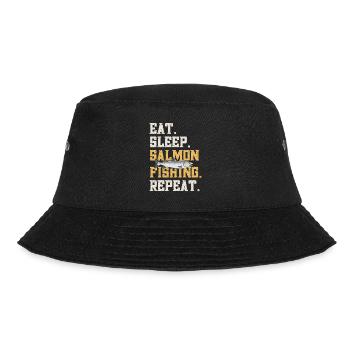 Salmon Fishing Salmon Angler - Bucket Hat - black - Front - Lela (165cm)