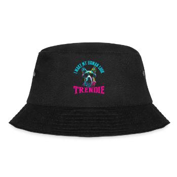 Ich mache meinen Menschen trendig - Bucket Hat - Schwarz - Vorne - Lela (165cm)