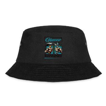Glaser Beruf mit lustigen Spruch - Bucket Hat - Schwarz - Vorne - Lela (165cm)