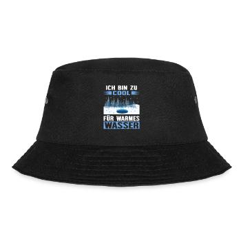 Winterbaden im Kältebad - Eisbader lieben Eisbaden - Bucket Hat - Schwarz - Vorne - Lela (165cm)