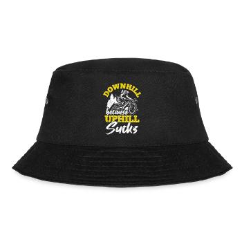 Mountainbike MTB Fahrrad Fans Rad Biker Retro MTB - Bucket Hat - Schwarz - Vorne - Lela (165cm)