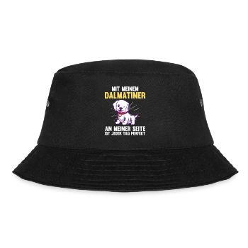 Hund Dalmatiner - Bucket Hat - Schwarz - Vorne - Lela (165cm)