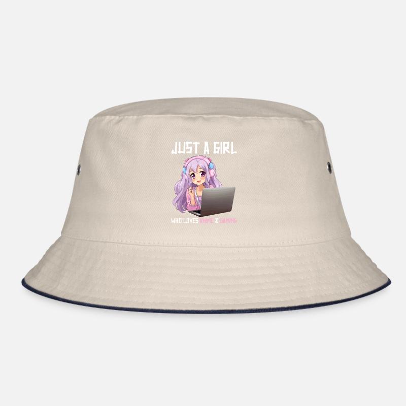 Kawaii Mädchen Anime Manga Mädchen Katze Bucket Hat