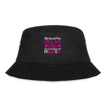PhD Graduate Doktorgrad Ph.D. Promotion - Bucket Hat - Schwarz - Vorne - Lela (165cm)